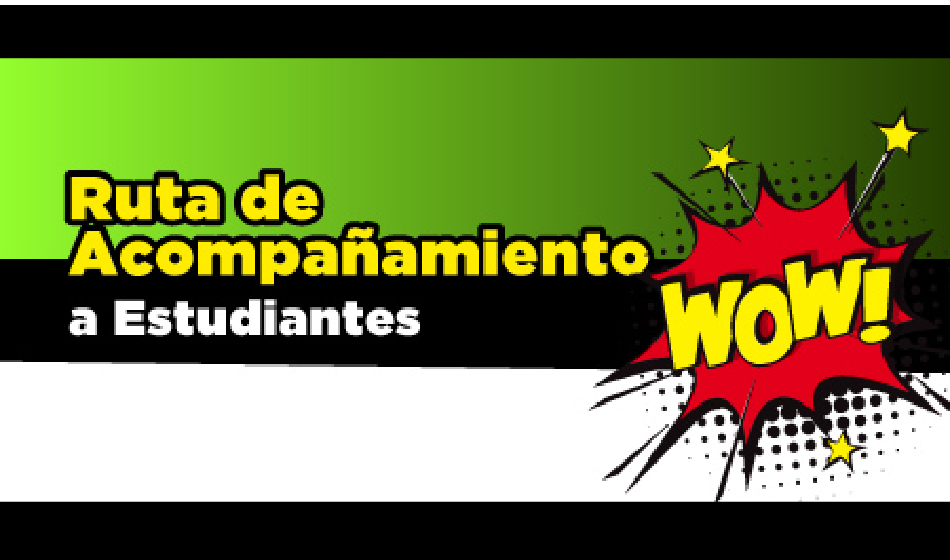 Ruta de Acompañamiento de Bienestar Institucional Personas en una mesa con otra personas sosteniendo una hoja que hace alusión al acompañamiento que realiza Bienestar Institucional
