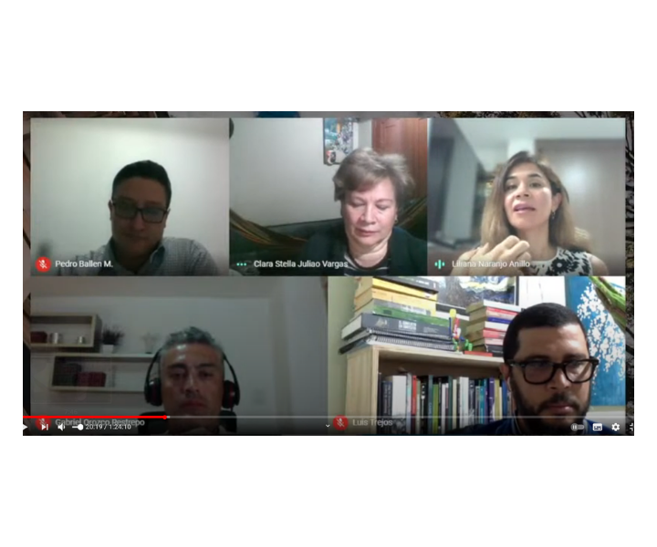 Foro Educarse para la paz, Educarse para la democracia Grupo de personas realizando una videollamada