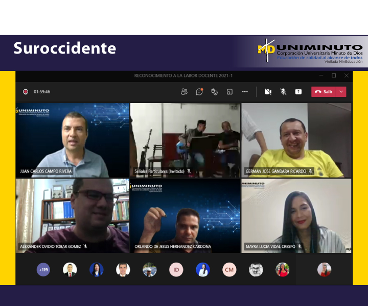 Evento de Agradecimiento a la Labor Docente de la Rectoría Suroccidente Participantes del evento de agradecimiento a la labor docente