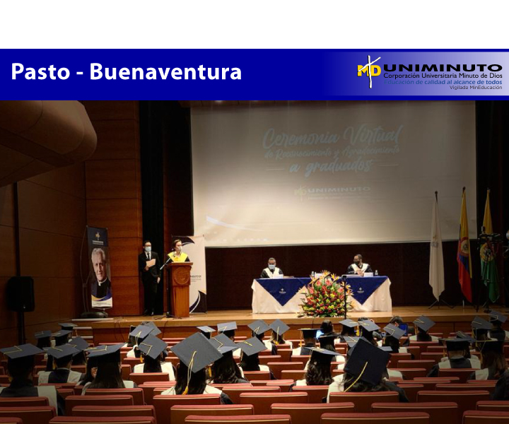 La Corporación Universitaria Minuto de Dios, Rectoría Suroccidente reconoce la labor de sus estudiante y nuevos egresados de los diferentes programas académicos ofertados en los centros regionales de Cali, Buenaventura, Buga y Pasto. UNIMINUTO Suroccidente entrega a la región y al país un total de 1.081 Graduados con las habilidades necesarias para la transformación social de Colombia. Ceremonia de Grados UNIMINUTO Suroccidente