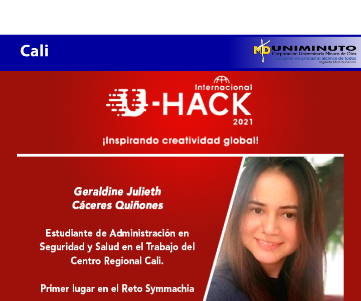 Estudiante de Rectoría Suroccidente primer lugar en el U-Hack 2021 de México Estudiante de UNIMINUTO Suroccidente Primer Lugar en U-Hack 2021
