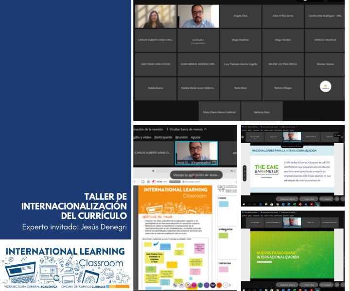 Taller Internacionalización del currículo - INTERNATIONAL LEARNING CLASSROOM Taller Internacionalización del currículo - INTERNATIONAL LEARNING CLASSROOM