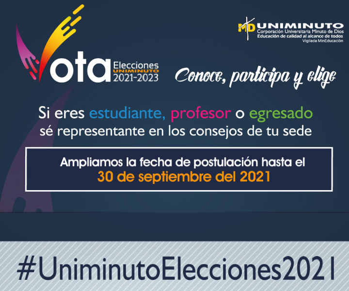 Elecciones UNIMINUTO 2021-2 Imagen promocional Votaciones Uniminuto 2021-2