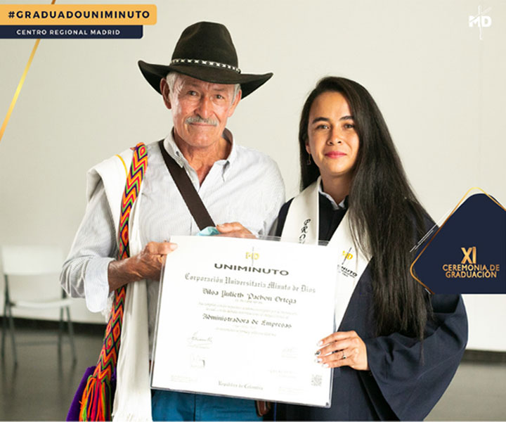 XI Ceremonia de Grados en UNIMINUTO Villeta UNIMINUTO Centro Regional Madrid y Centros de Operación Académica Villeta, La Vega y Guaduas, gradúa 37 nuevos profesionales integrales y cualificados para el departamento.