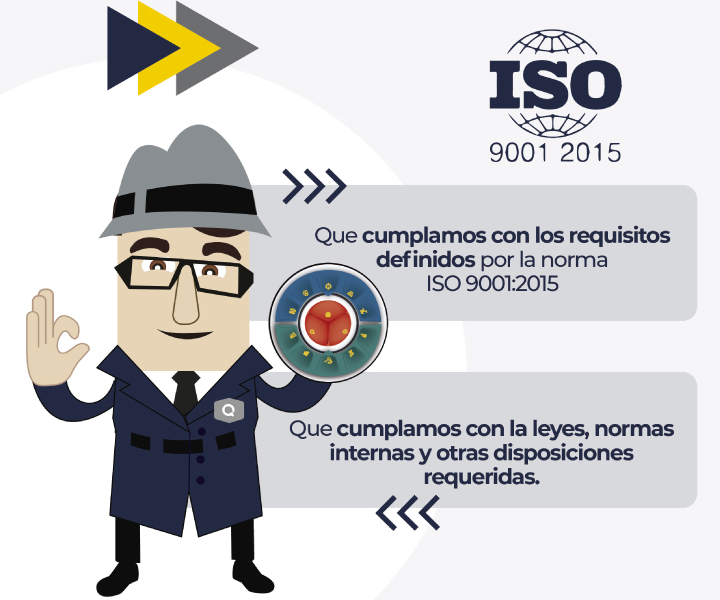 Segurito informando el proceso de audit´ria interna y externa. Segurito con observaciones para la auitoría.