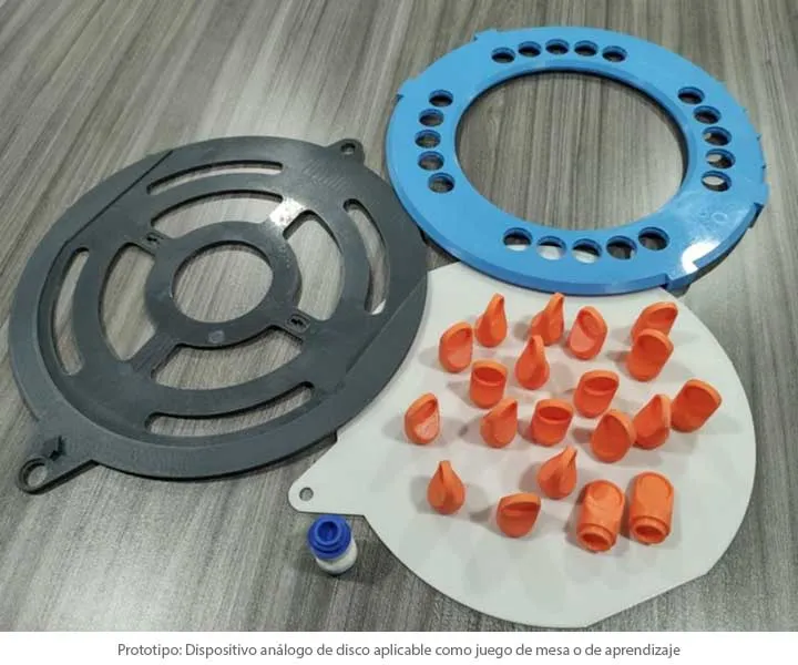 Prototipo: Dispositivo análogo de disco aplicable como juego de mesa o de aprendizaje
