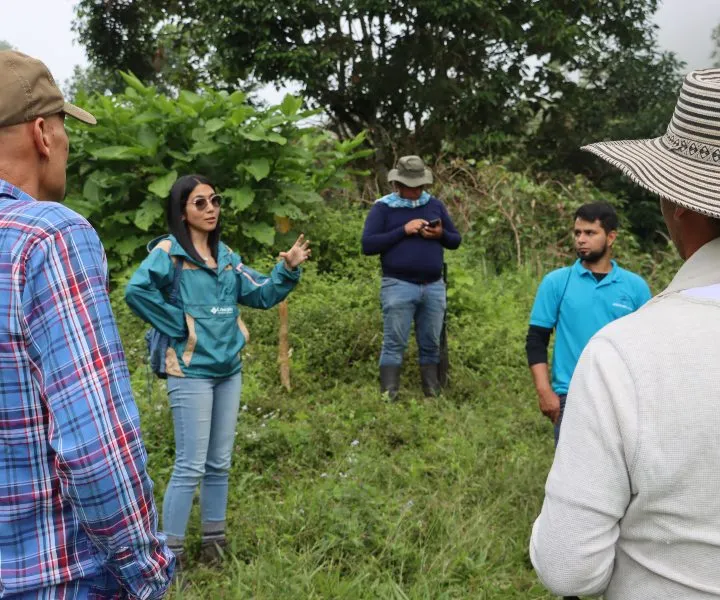 Campesinos en monte