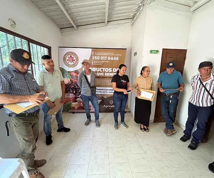 ustentación de datos del proceso productivo del cacao para la construcción del prototipo del sistema de registro.