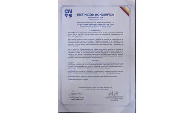 Reconocimiento 25 años Programa de Trabajo Social UNIMINUTO
