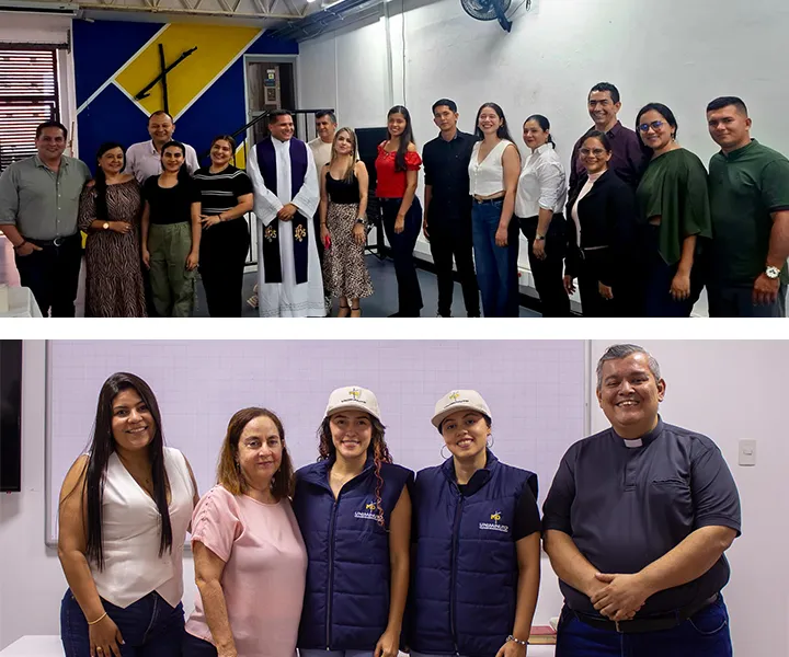 Estudiantes de los Centros Universitarios Cúcuta y Bucaramanga junto a directivos y familiares