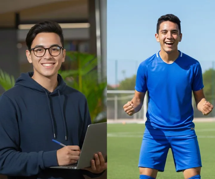 Estudiante universitario y jugador de futbol