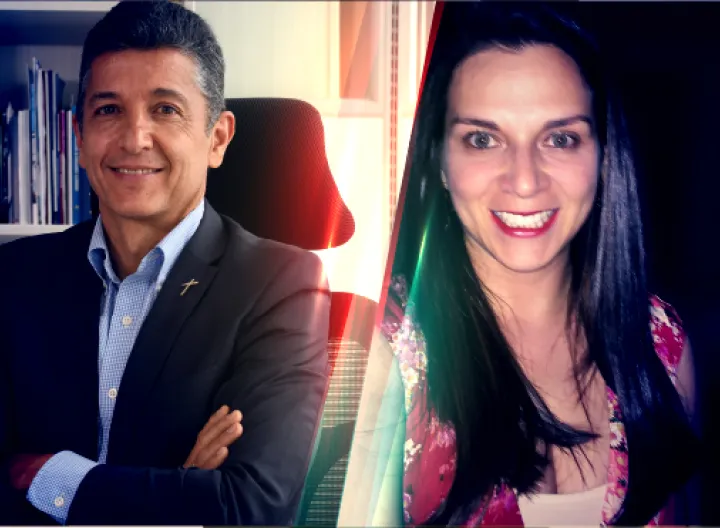 Fotografía del nuevo retor y nueva vicerrectora